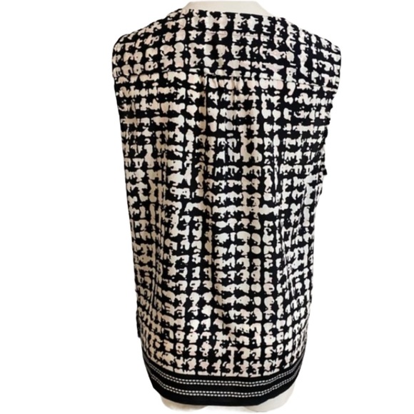 Karl Lagerfeld Paris Print Button Down Blouse, M - Picture 2 of 9